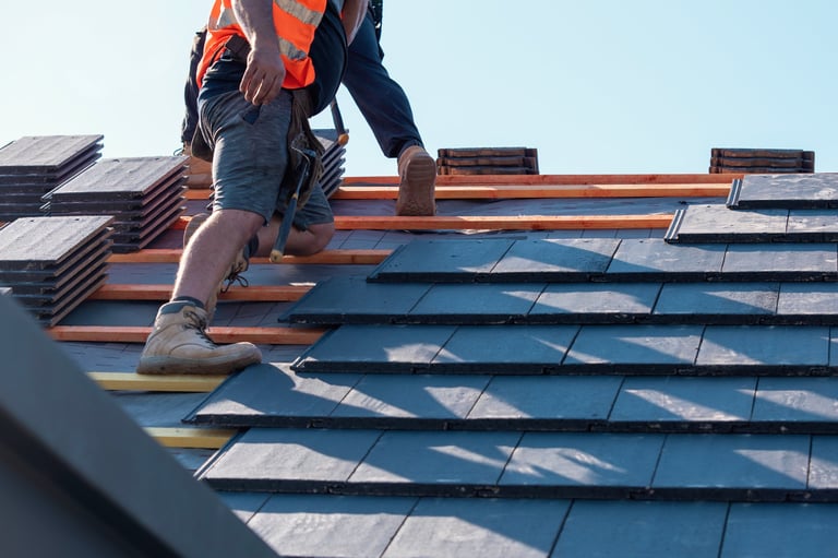 Tile roof installation with professional finish